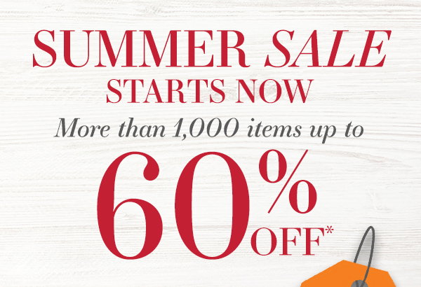 Summer Sale Starts Now: More Than 1,000 Items Up to 60% Off!