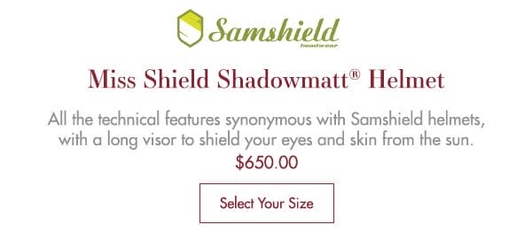 Samshield® Miss Shield Shadowmatt® Helmet - \\$650