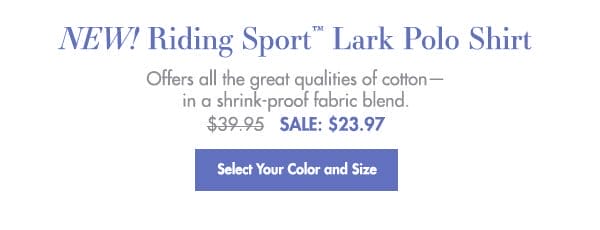 Riding Sport™ Ladies’ Lark Polo Shirt - \\$23.97