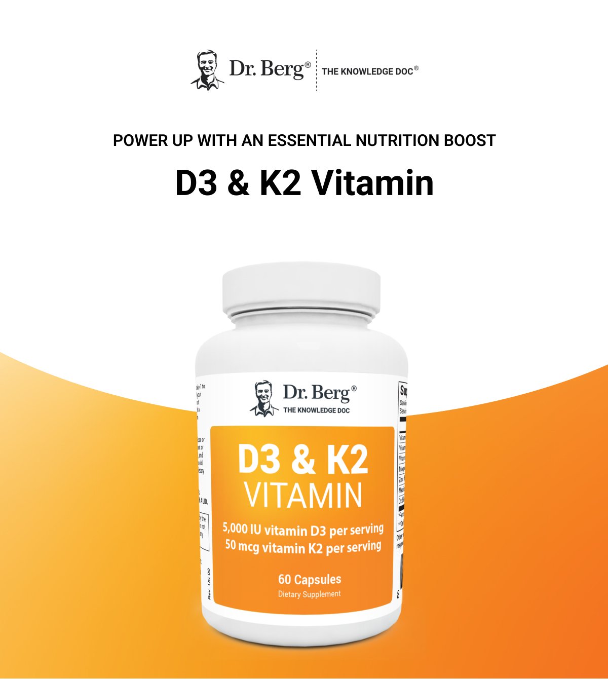 Power up with an essential nutrition boost with D3 & K2 Vitamin