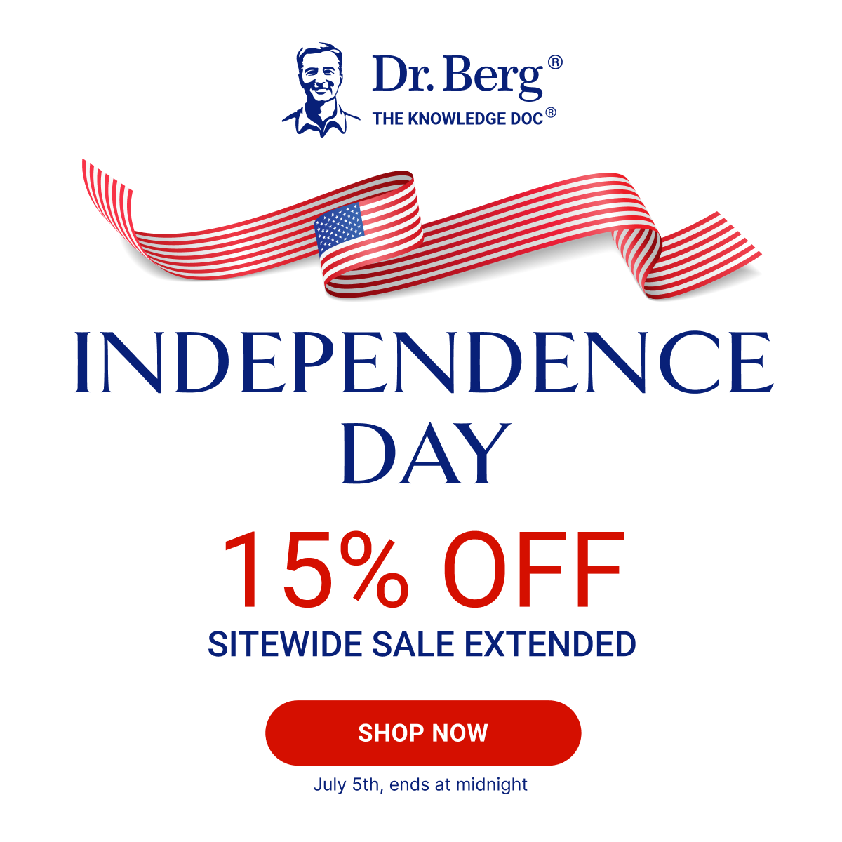 Independence Day - Get 15% off Storewide