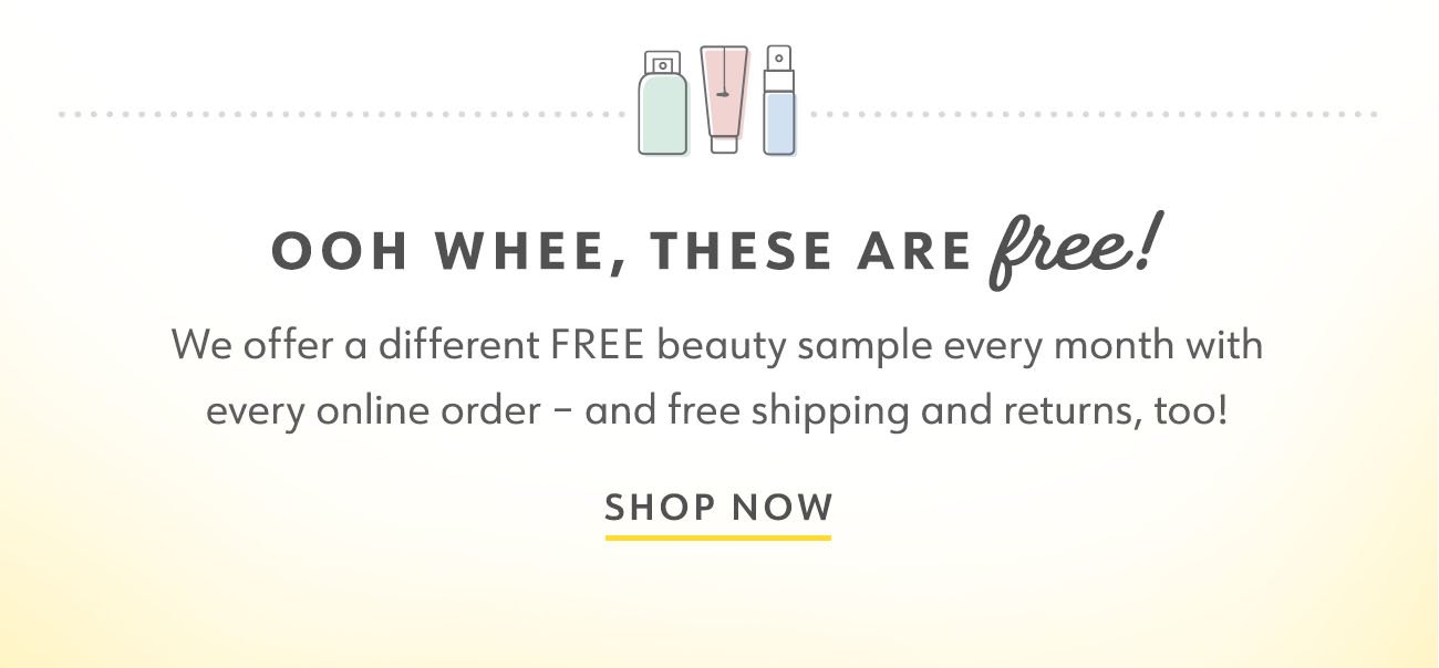 Free beauty samples with every order