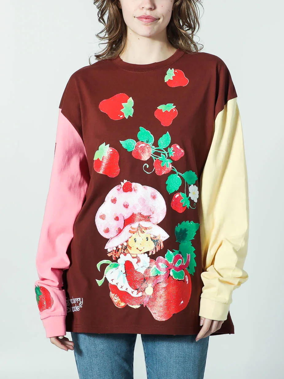 Image of Gift Of Strawberries Distressed Long sleeve