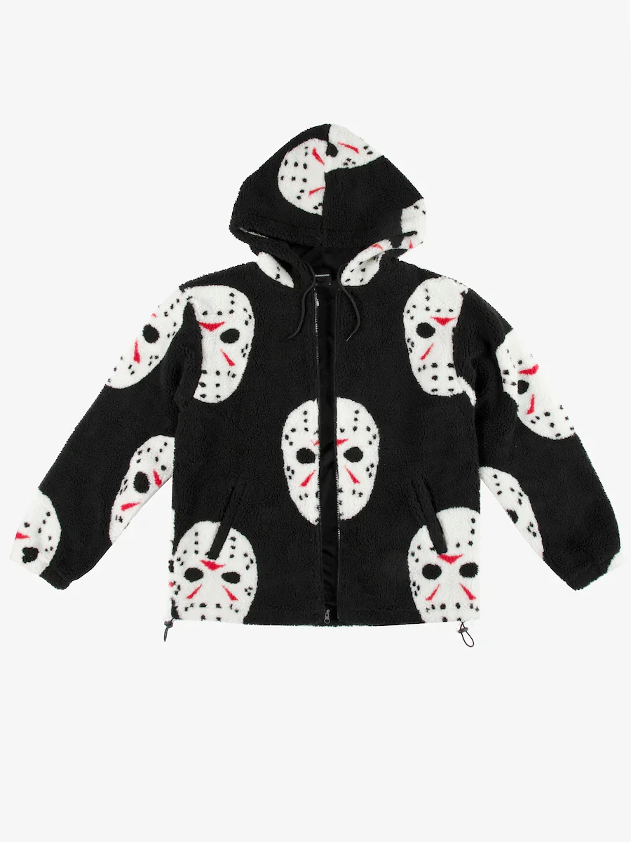 Image of Repeat Mask Sherpa Zip Hoodie