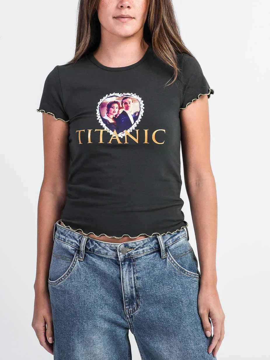 Image of Heart Of Ocean Charcoal Baby Tee