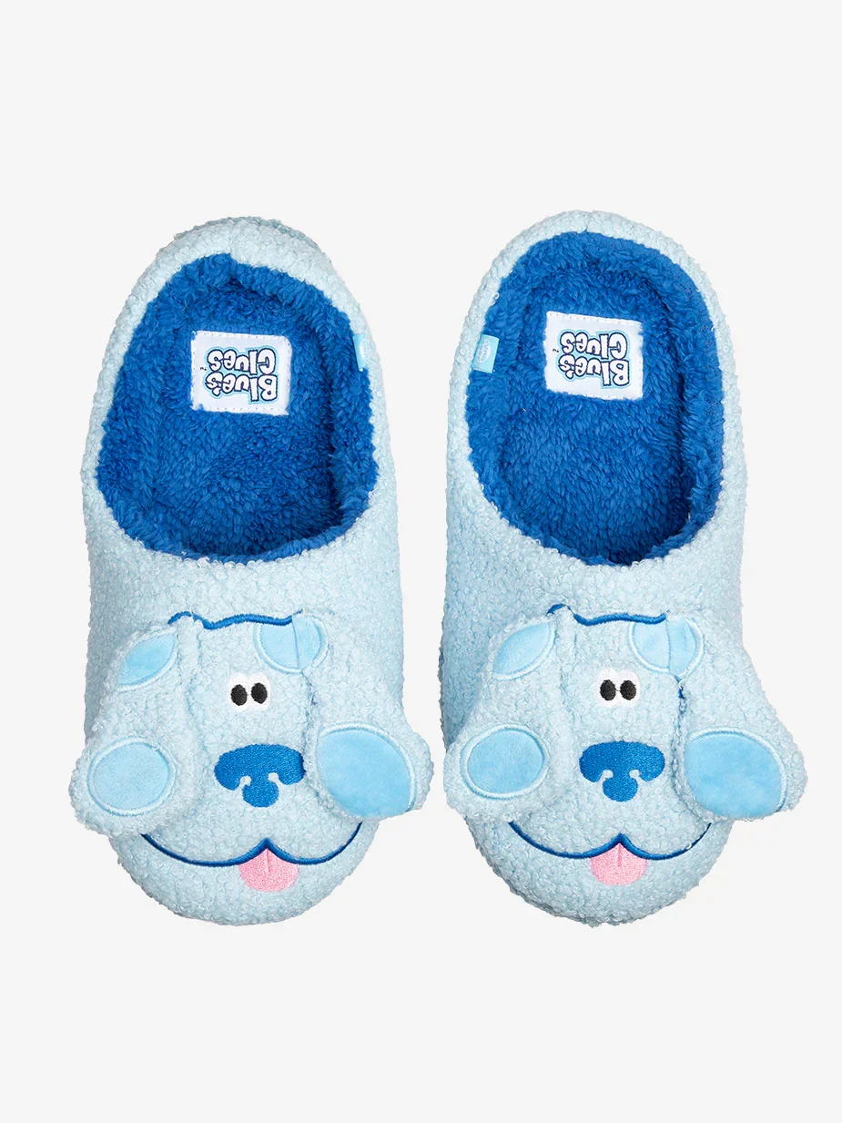 Image of Blue Fuzzy Slippers