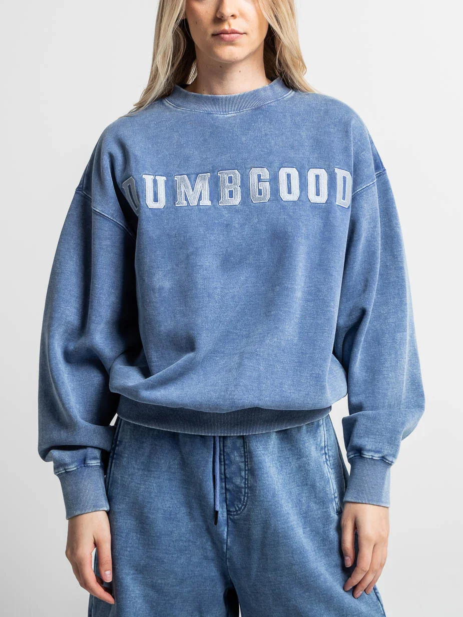 Image of Varsity Blue Crew Neck Sweatshirt