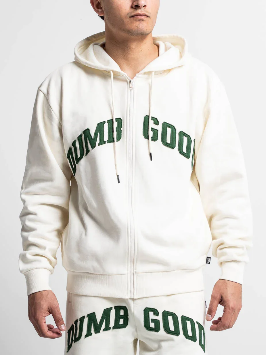 Image of Varsity Natural Zip Hoodie