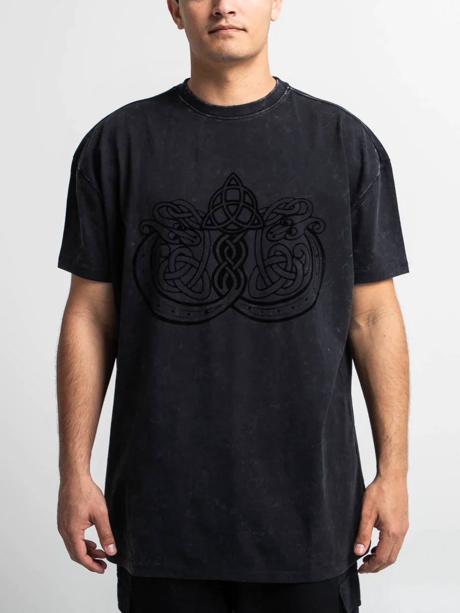 Image of Triquetra Grey Velvet Grey Tee