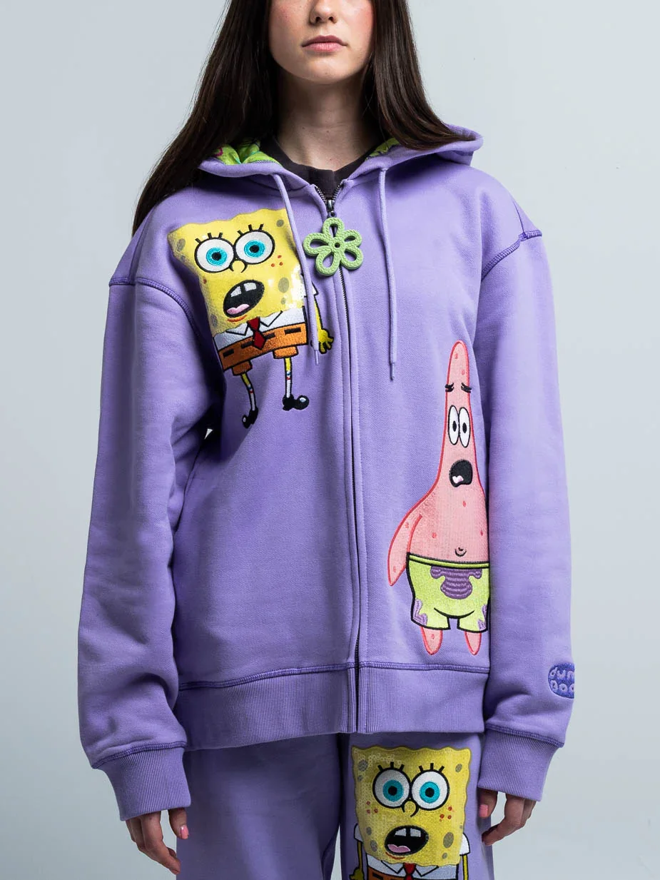 Image of Best Friends Purple Zip-Up Hoodie