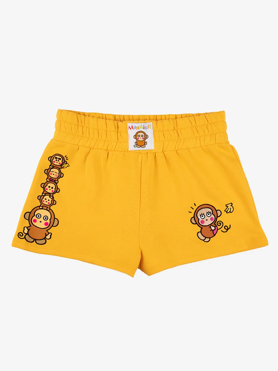 Image of Monkichi Puff Print Gold Boxing Shorts