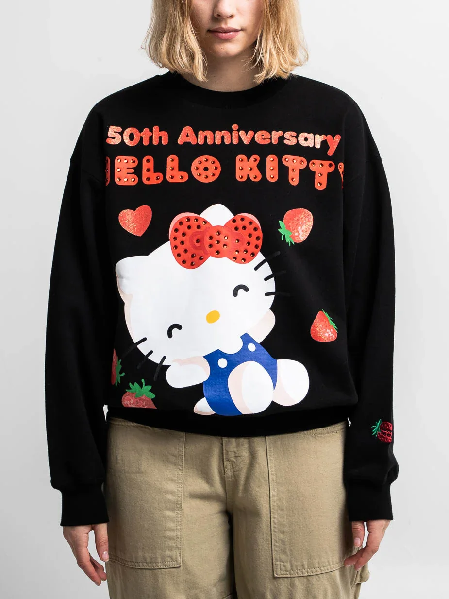 Image of Hello Kitty 50th Anniversary Black Sweatshirt