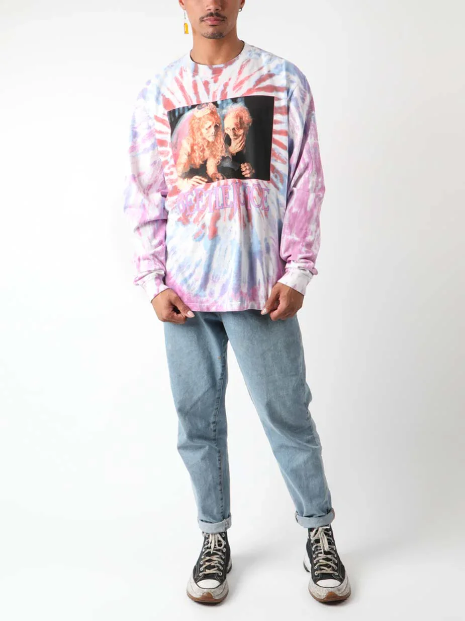 Image of Beetlejuice Dead Wedding Tie Dye Long Sleeve