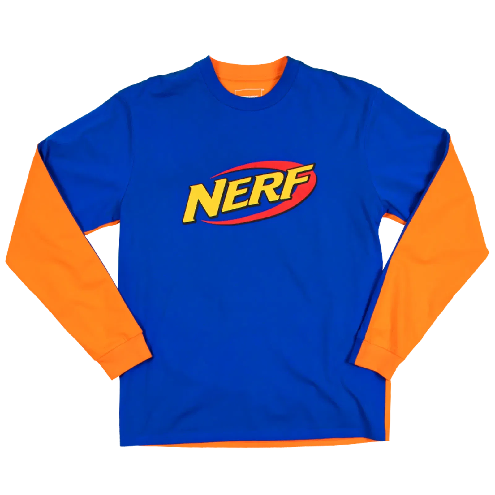 Image of Nerf 50/50 Blue & Orange Long Sleeve Tee