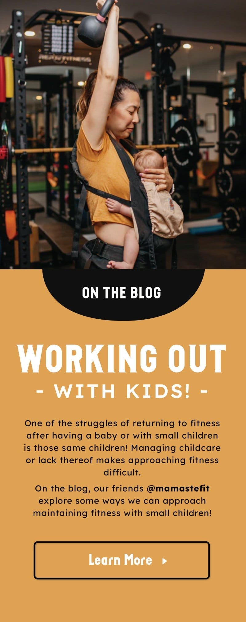 tap now to learn about how to train with kids