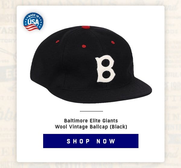 Baltimore Elite Giants Wool Vintage Ballcap (black)