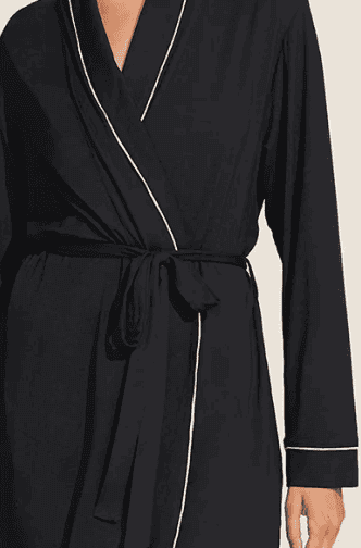 Gisele TENCEL™ Modal Robe in Black.