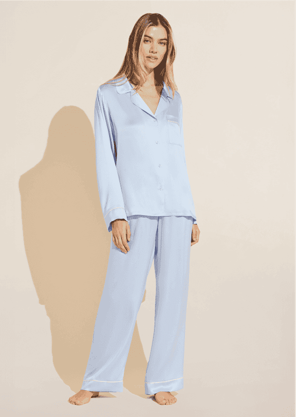 Inez Washable Silk Long PJ Set