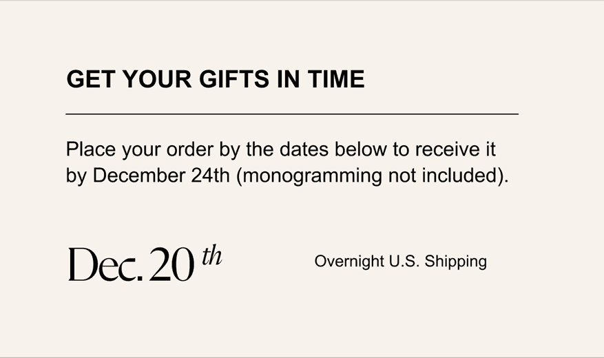 Get Your Gifts in Time
