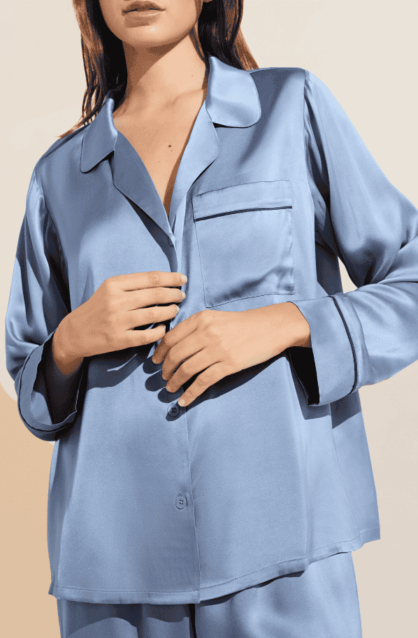 Inez Washable Silk Long PJ Set