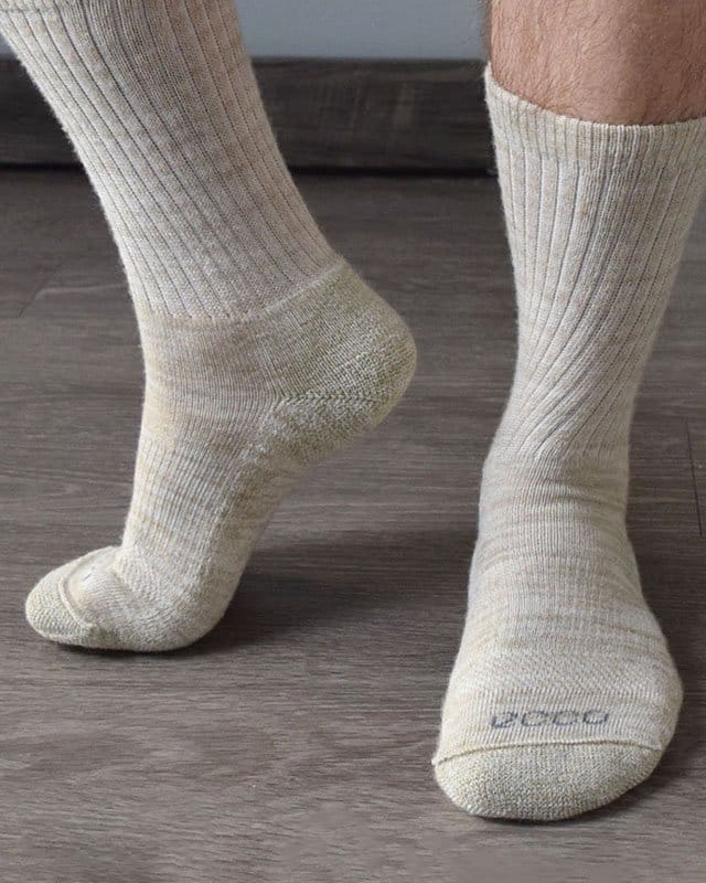 Model wearing socks