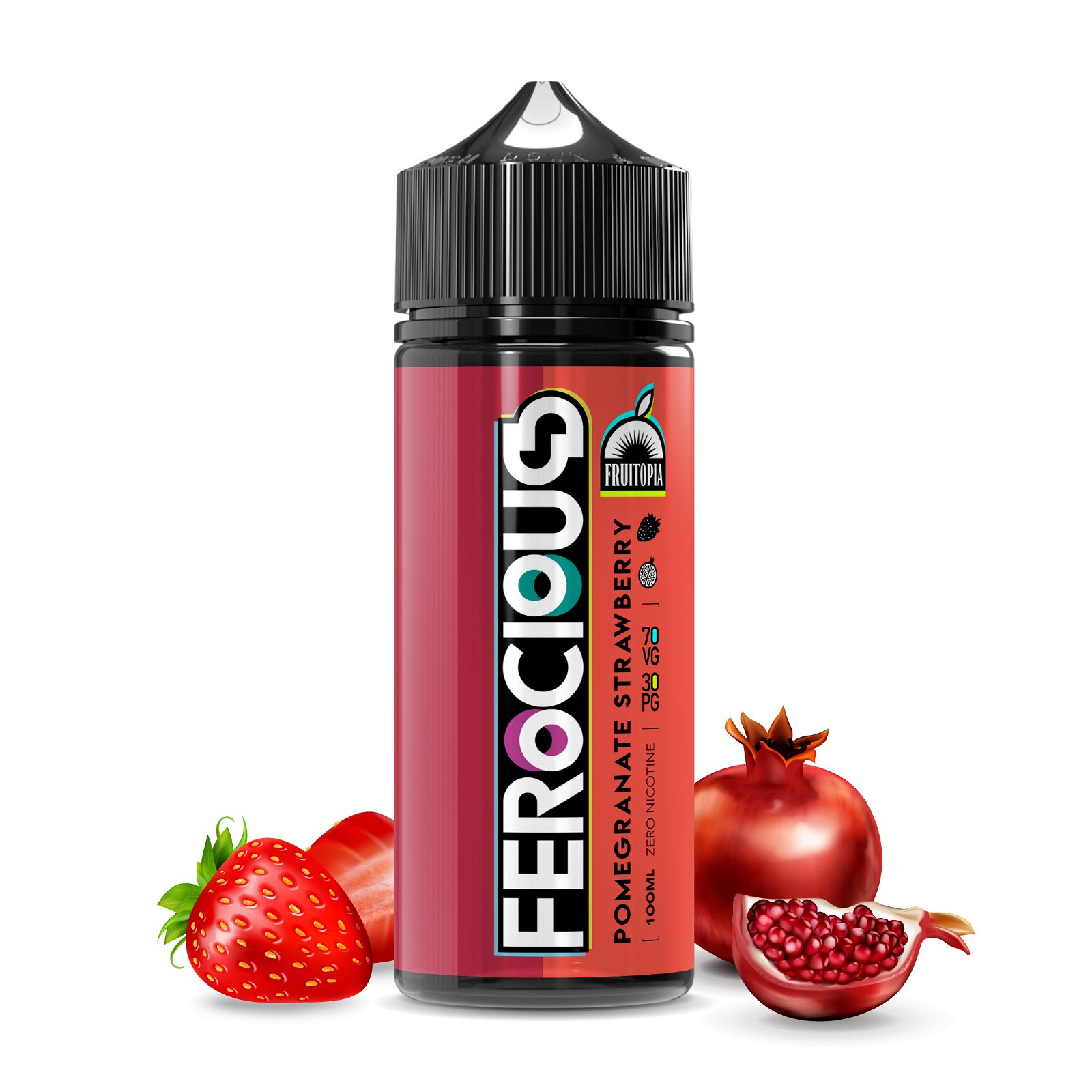 Image of Pomegranate & Strawberry 70/30 E-Liquid Ferocious