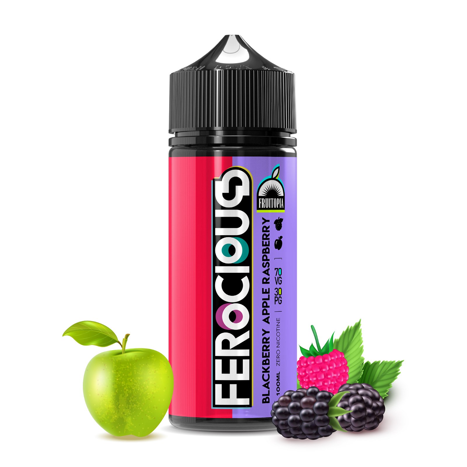 Image of Blackberry Apple Raspberry 70/30 E-Liquid Ferocious