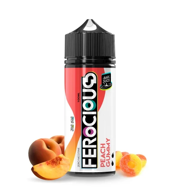 Image of Peach Gummy 50/50 E-Liquid Ferocious Bar Juice