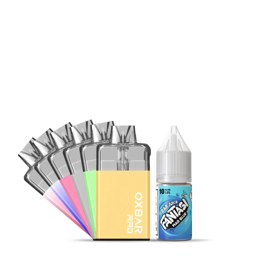 Image of OXBAR RRD Refillable Disposable Vape with Mad Blue Ice Bar Juice