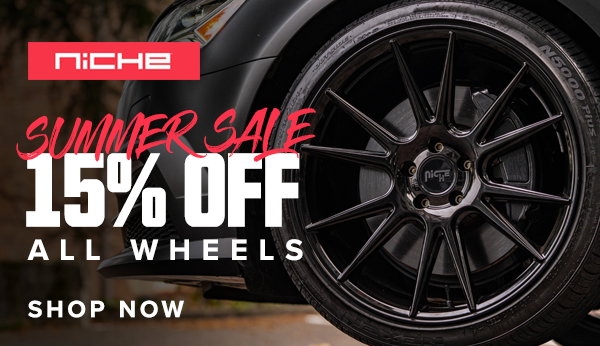 Niche Wheels are also 15% off!