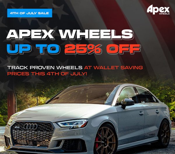 Up To 25% off Apex Wheels during the 4th of July Sale