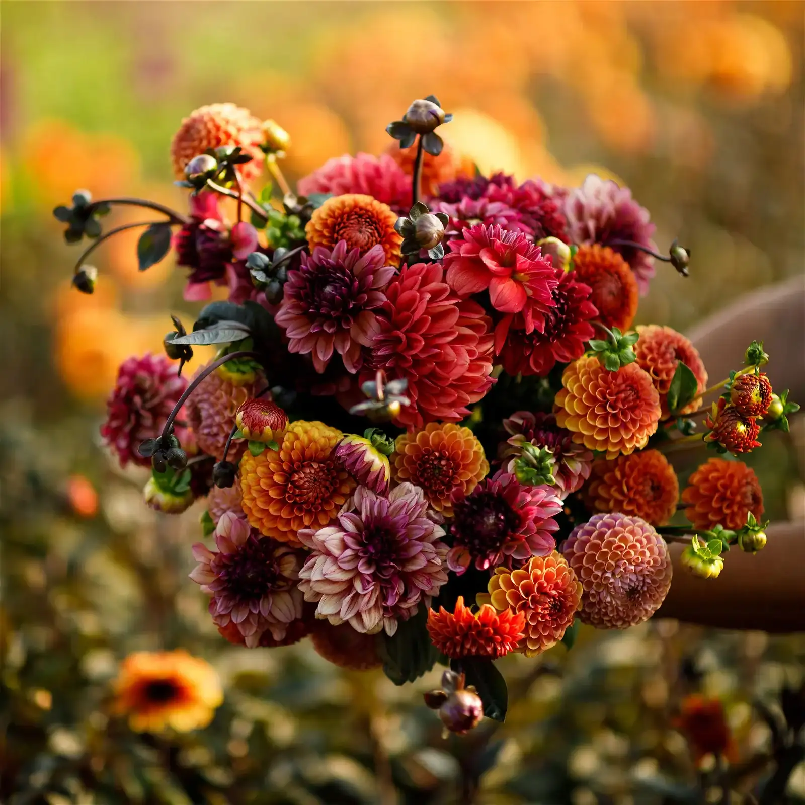 Image of Dahlia Bulbs (Ball & Decorative) - Old Rose Mix