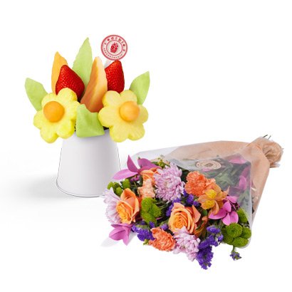 <b>Sweet Appreciation Flowers & Fruit Bouquet Gift</b>