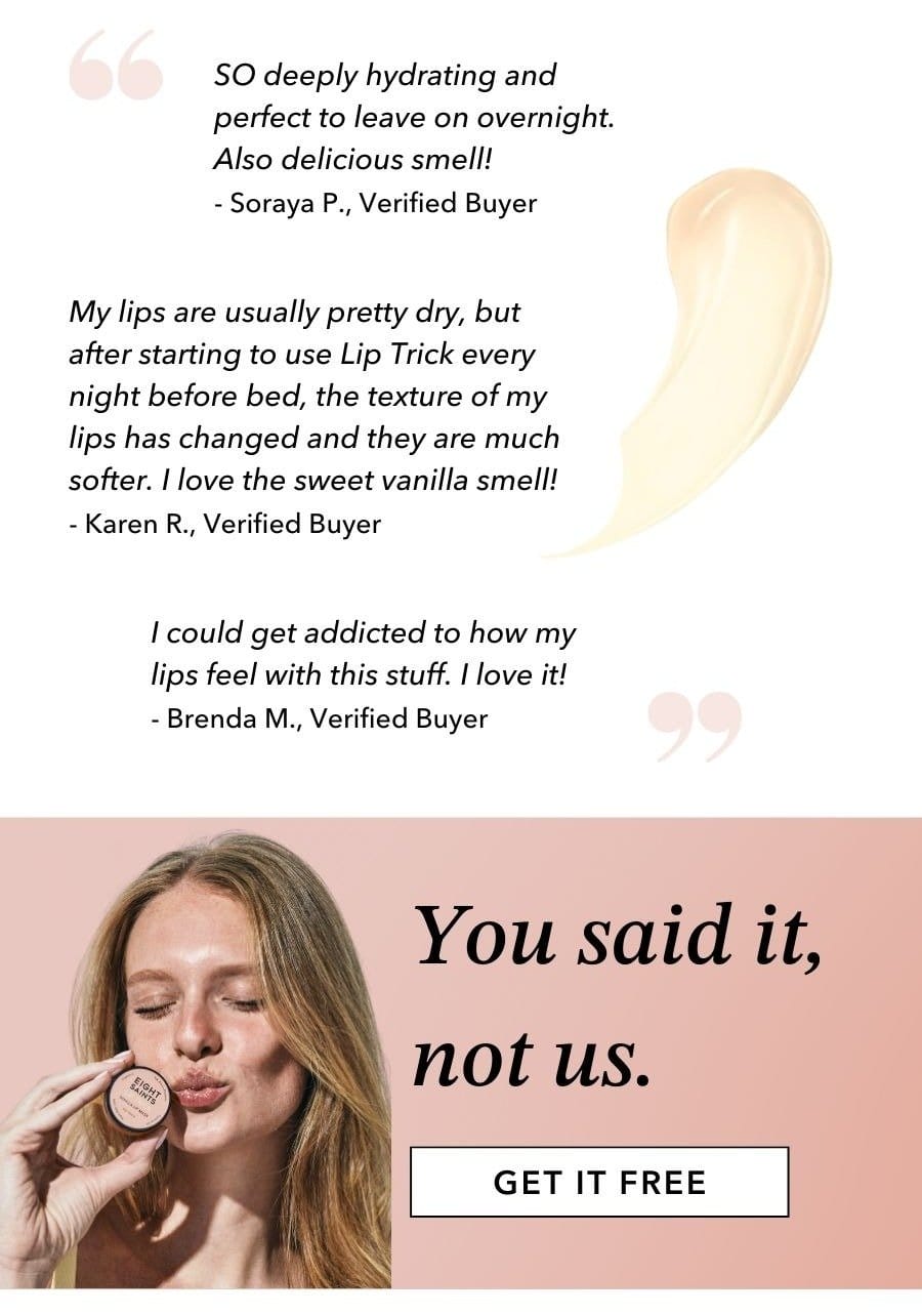 5-star reviews for our Lip Trick Lip Mask