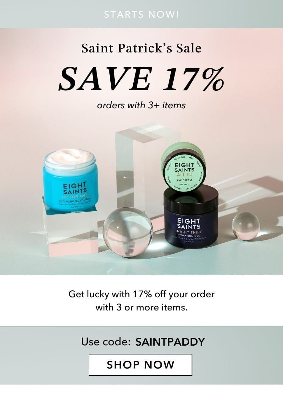 Shop our Saint Patrick's Sale