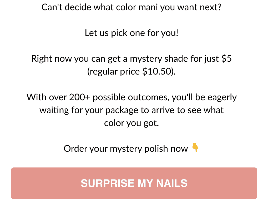 Shake up your nails with a \\$5 mystery shade!