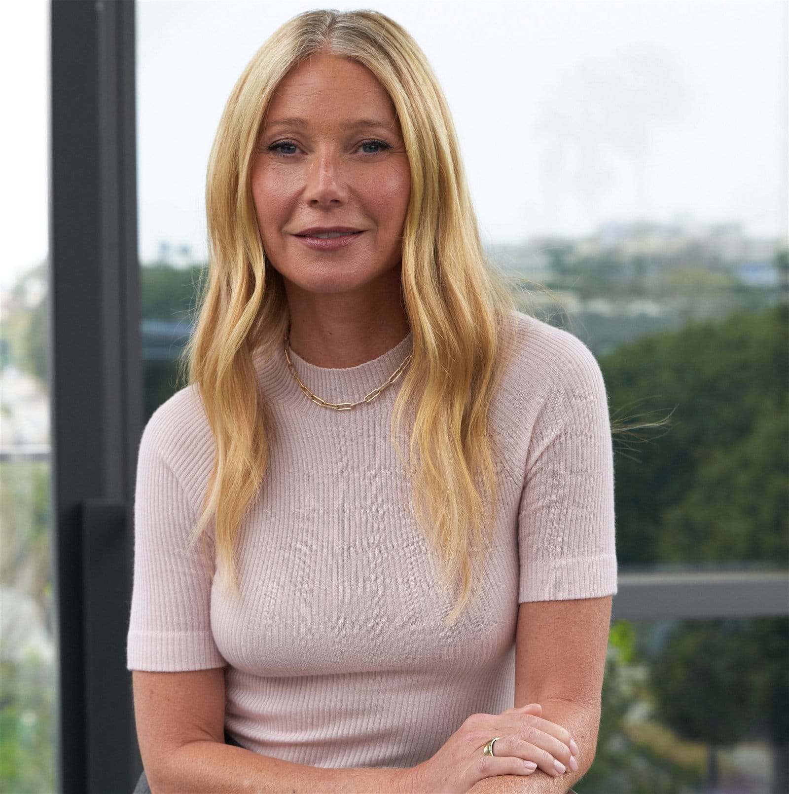 “I think it’s on-brand for me, isn’t it? I talk about things,” says Gwyneth Paltrow. We’re in the middle of discussing the way the actress and mogul recently spoke out about her experiences with perimenopause. But she could be referring to any number of things, given how much her buttoned-up appearance contrasts with her lifelong willingness to open up. <br><br>Today, Paltrow is here to talk about how meditation changed her life. She started doing it in the ’90s, at the end of her yoga practice. Years later, she began studying transcendental meditation, or TM, though she admits, “I was very sporadic with that over the years. I was very much like, ‘Ah, I don’t have time,’ which I think is quite a common refrain for people. Especially if you have little kids. It’s really hard.” <br><br>Paltrow found her way back to the practice in the early days of COVID, “when everything slowed down quite a lot.” Her husband, writer-director-producer Brad Falchuk, started studying with her TM teacher as well, and the couple began meditating together every morning, a tradition that they’ve kept up ever since. “I feel us go into this deeply personal, but intimate space. The space around both of us has the same tenor, but it’s very internal,” she says. “I’m not sure if it strengthens our relationship, but it feels like it does.”