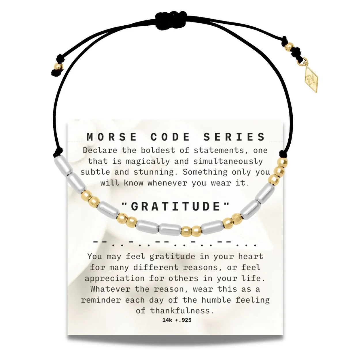 Image of "Morse Code" Series GRATITUDE Bracelet