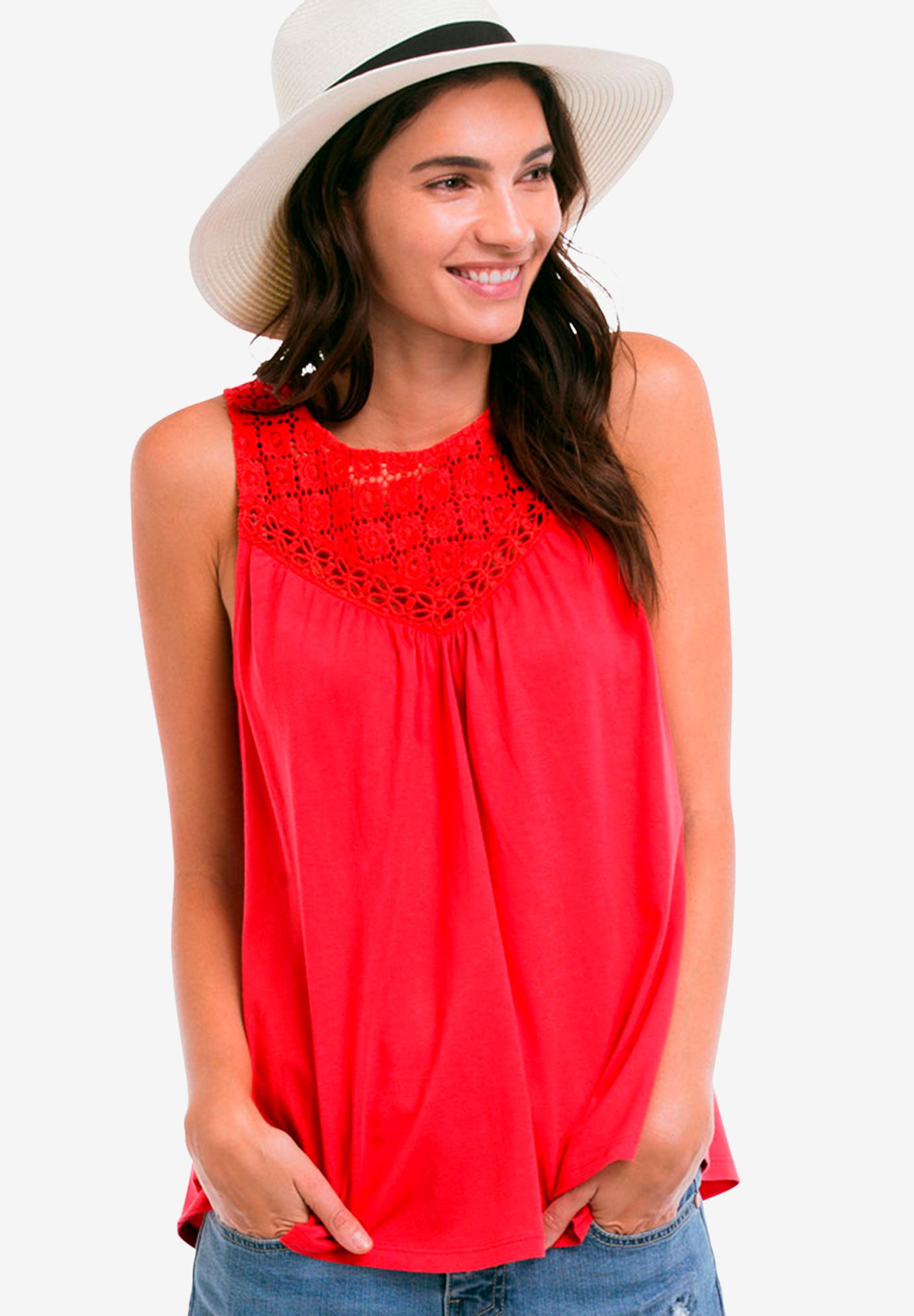 Crochet Lace Tank\ufeff