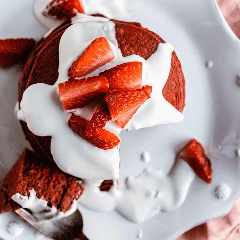 Red Velvet Pancakes | Get the recipe