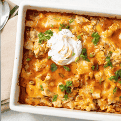 Chicken & Cheese Tamale Casserole