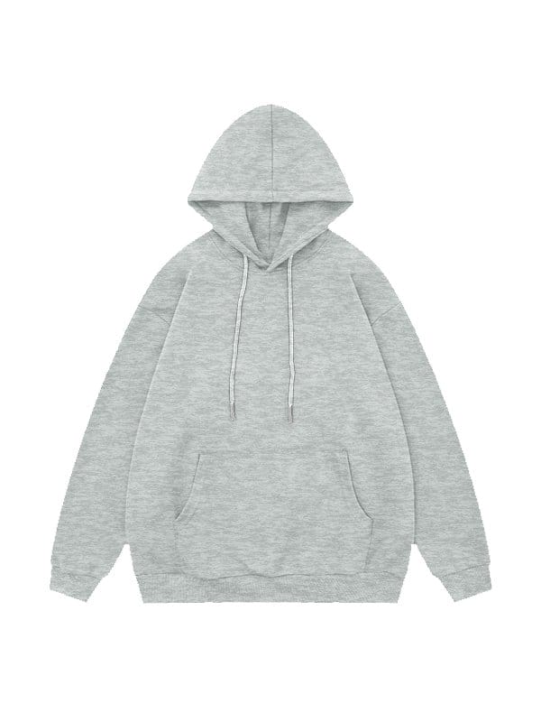 Solid Color Stretchy Hem Loose Oversized Hoodie