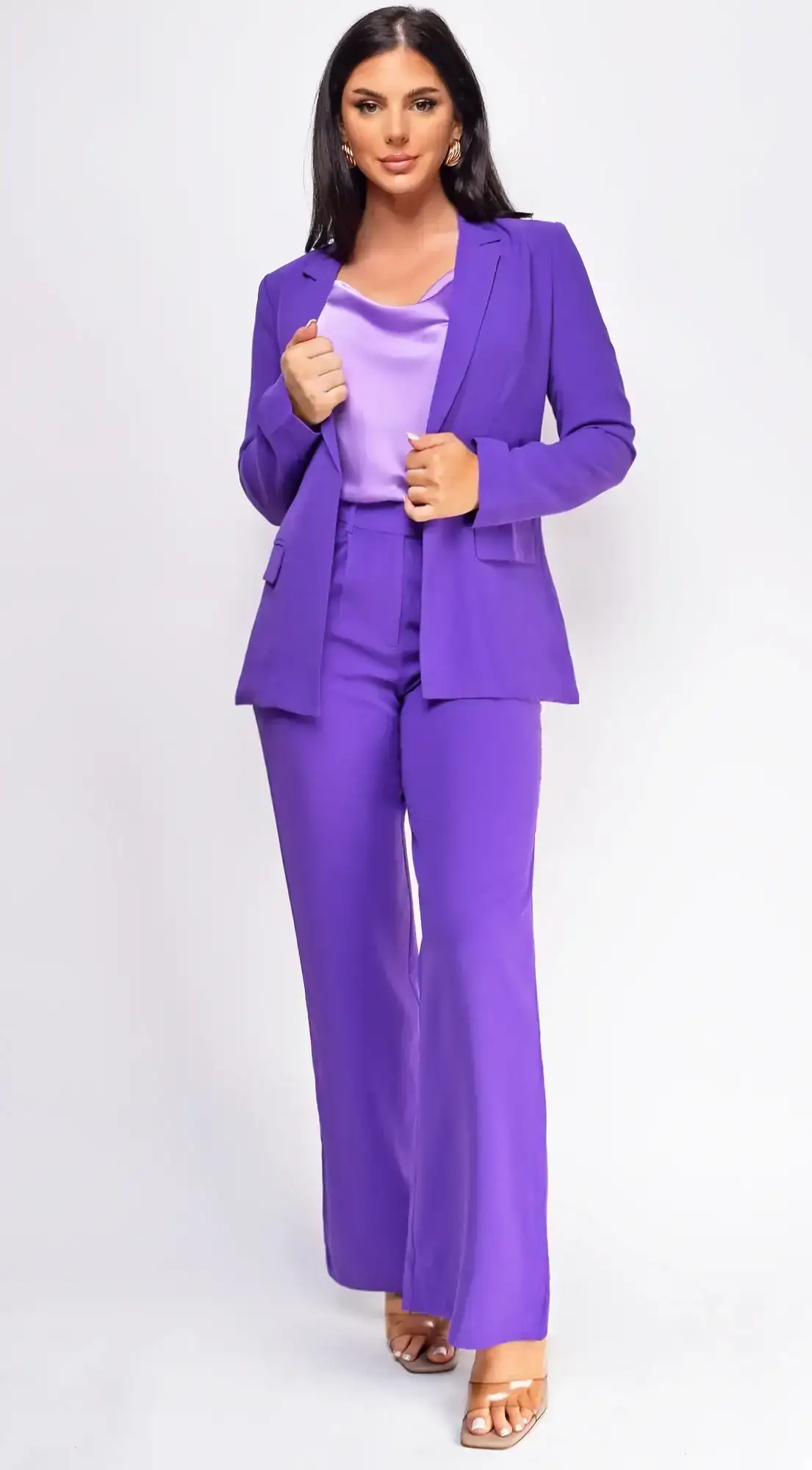 Image of Vella Purple Blazer And Pants Set