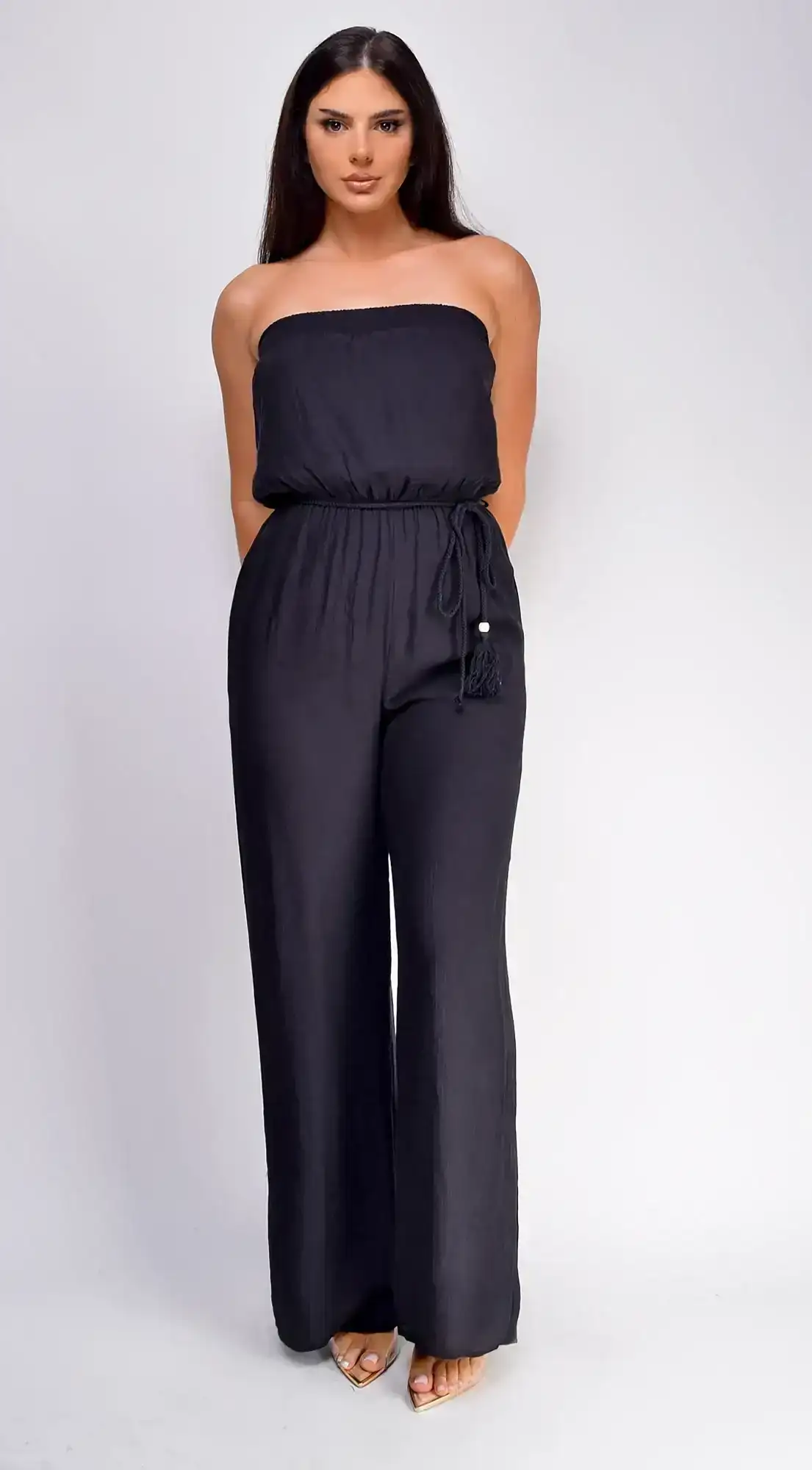 Image of May Black Tube Jumpsuit