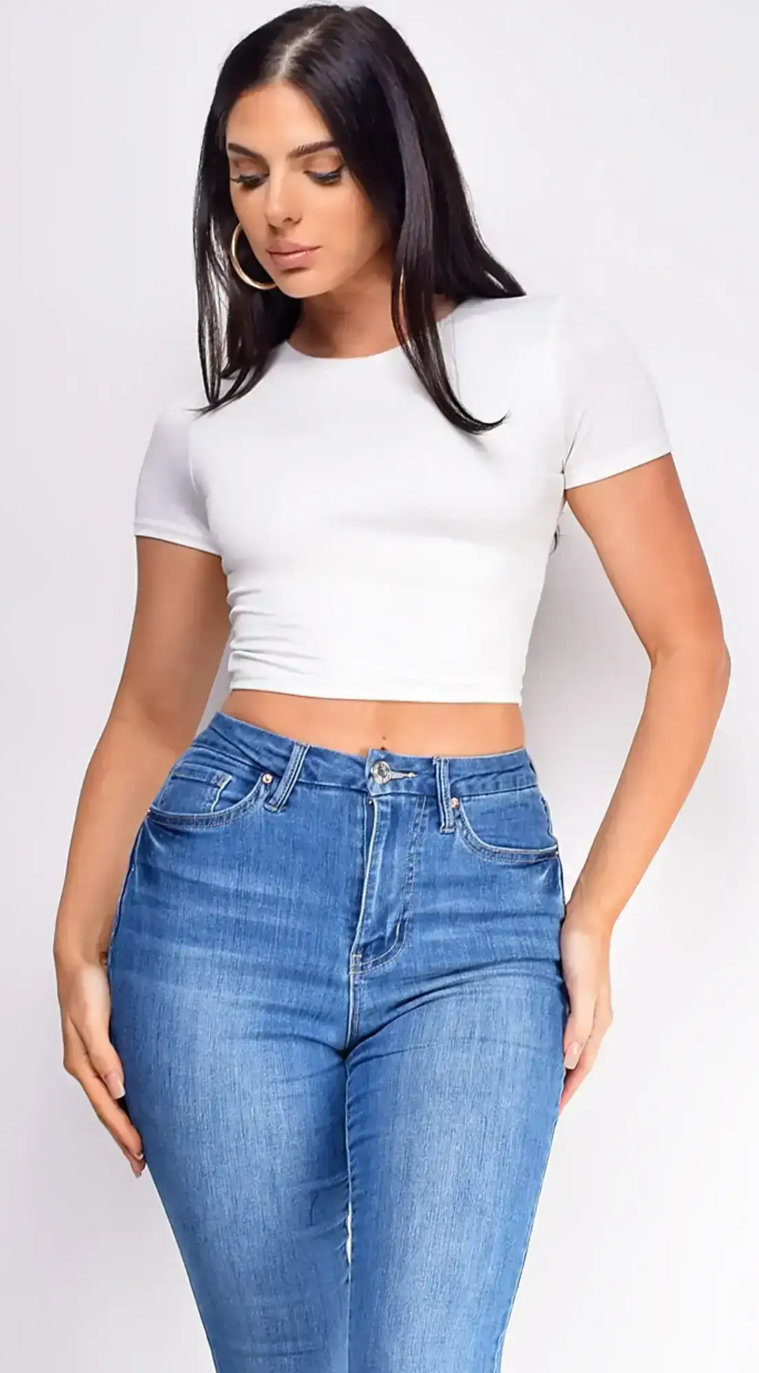 Image of Livia White Crop Top