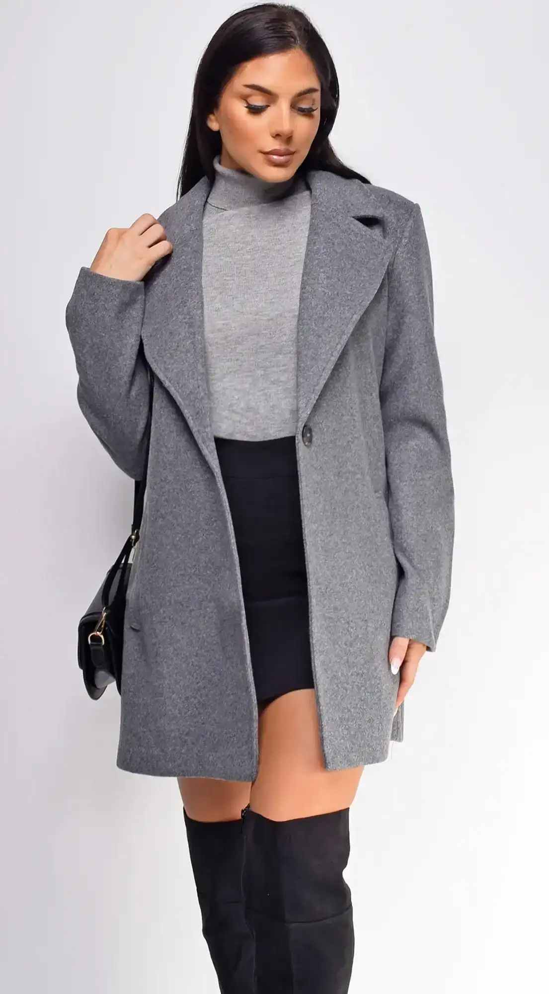 Image of Sabrina Grey Long Coat