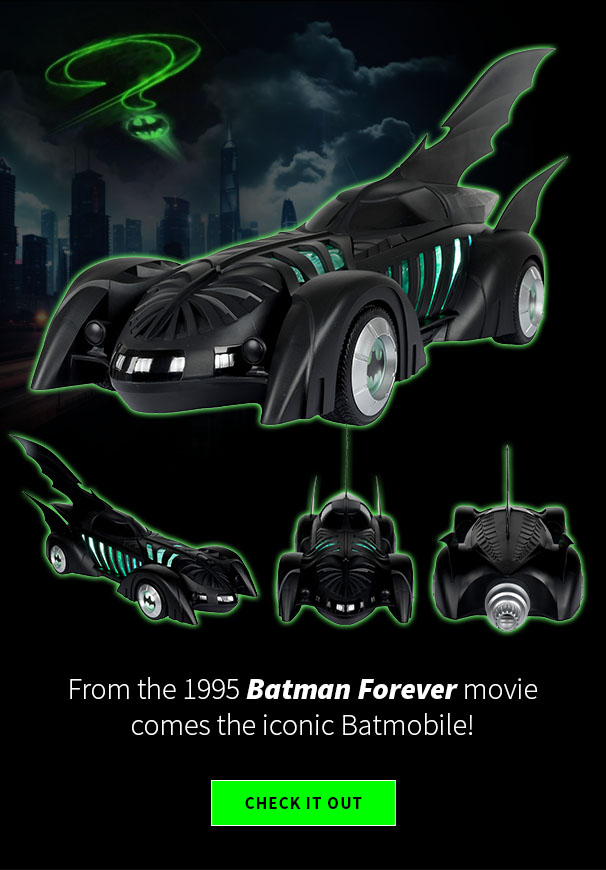 From the 1995 Batman Forever movie comes the iconic Batmobile! Check It Out 