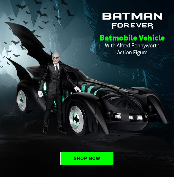 Batman Forever Batmobile Vehicle with Alfred Pennyworth Action Figure 