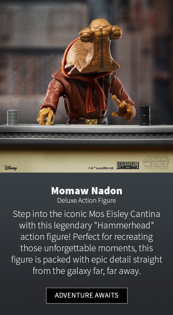 Step into the iconic Mos Eisley Cantina with this legendary ''Hammerhead'' action figure! Perfect for recreating those unforgettable moments, this figure is packed with epic detail straight from the galaxy far, far away.