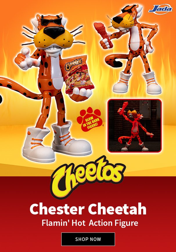 Chester Cheetah Flamin' Hot Action Figure Shop Now